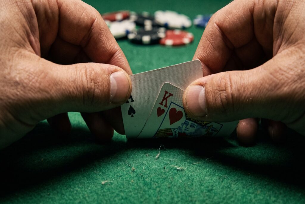 Två hålkort med ess och kung i Texas Hold'em