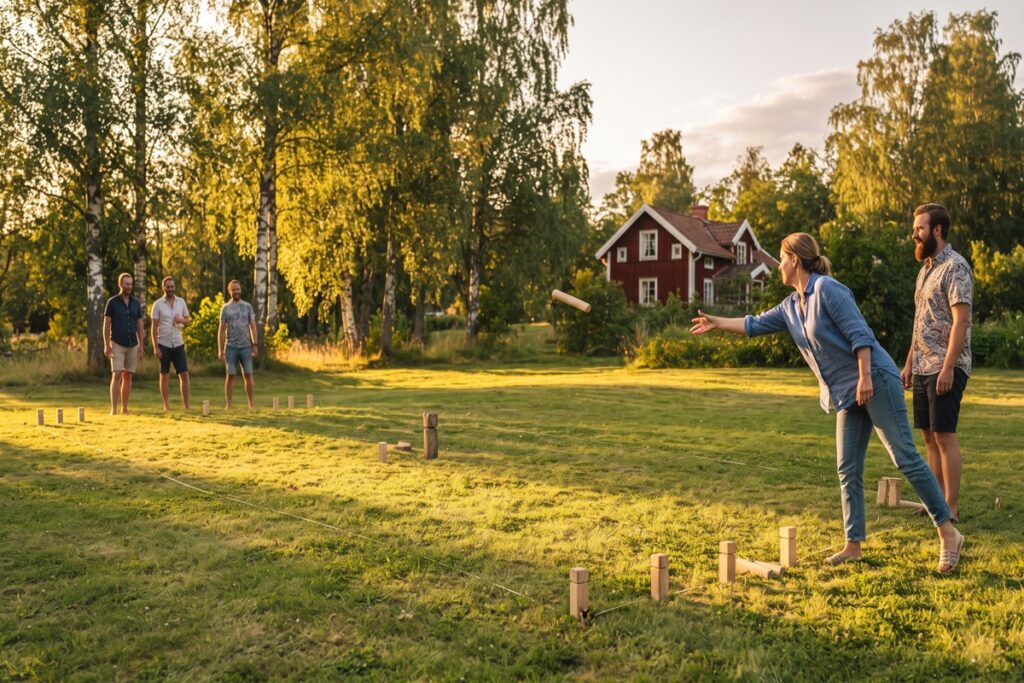 kubb regler spel sommar