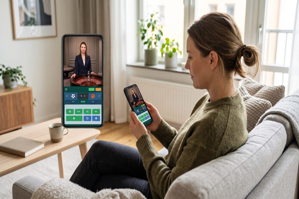 Live casino och sportspel på mobilen